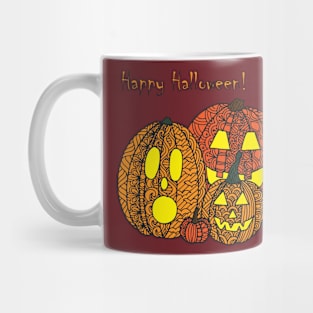 Happy Halloween Pumpkins Mug